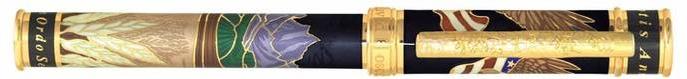 America the Beautiful - David Oscarson America the Beautiful Onyx with Gold Vermeil Fountain Pen